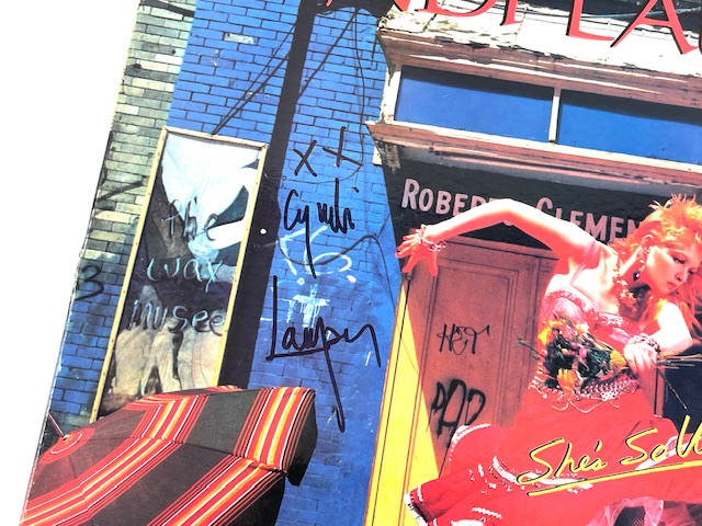 Cyndi Lauper Autographed She’s So Unusual Vinyl Record Album ACOA - Image 2