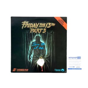 Friday the 13th Part 3 Signed Laserdisc Mike DeLuna Jason Voorhees