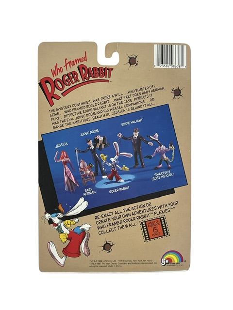 Who Framed Roger Rabbit Gary K. Wolf Signed Jessica LJN Flexies Action Figure - Image 2