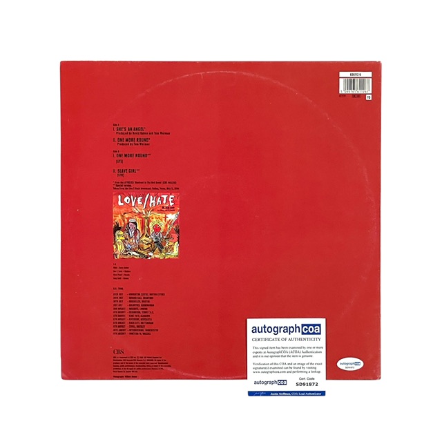 Love/Hate Jizzy Pearl Signed She’s an Angel Limited Edition 12” Vinyl - Image 2