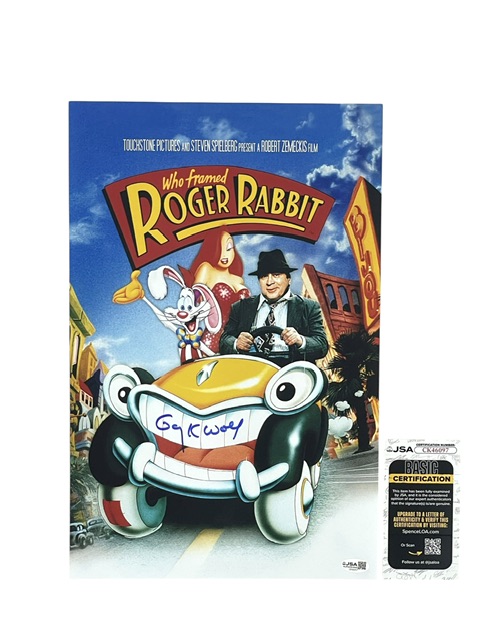 Who Framed Roger Rabbit Gary K. Wolf Signed Movie Poster Disney