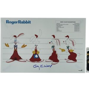 Who Framed Roger Rabbit Gary K. Wolf Signed Movie Poster Disney