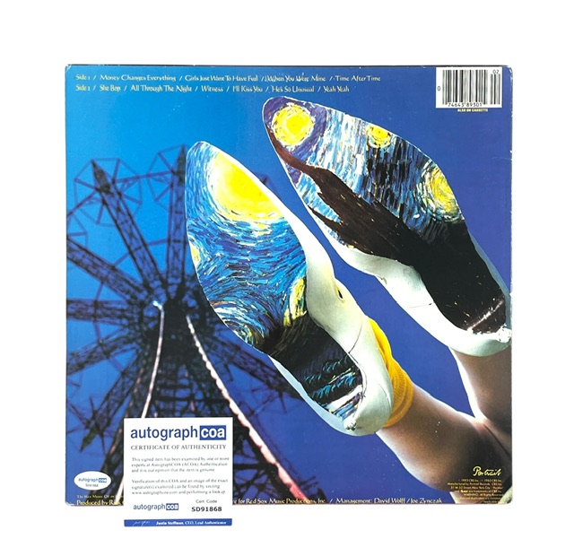 Cyndi Lauper Autographed She’s So Unusual Vinyl Record Album ACOA - Image 3