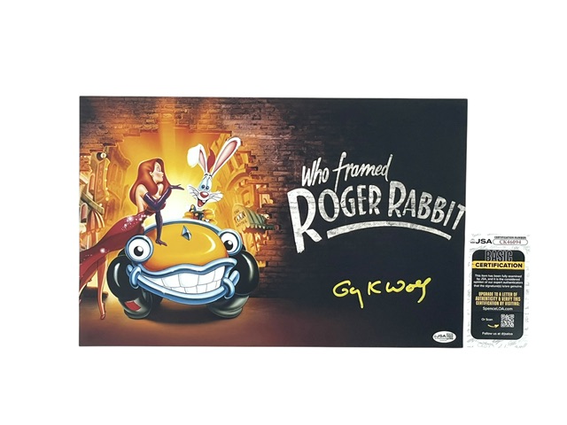 Who Framed Roger Rabbit Gary K. Wolf Signed Movie Poster Print 🐰