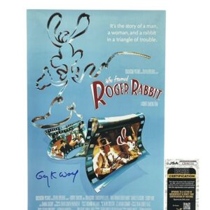 Who Framed Roger Rabbit Gary K. Wolf Signed Movie Poster Print 🐰