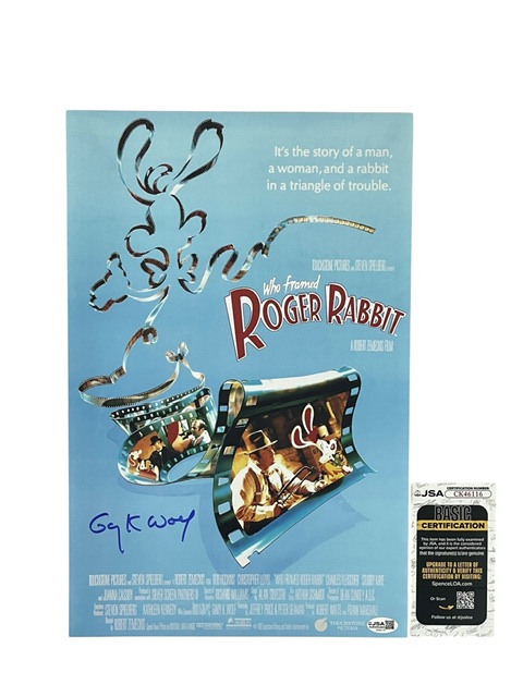 Who Framed Roger Rabbit Gary K. Wolf Signed Movie Poster Print 🐰