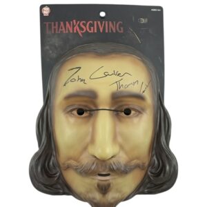 John Carver Signed Prop Replica Mask Thanksgiving Thomas Lorber