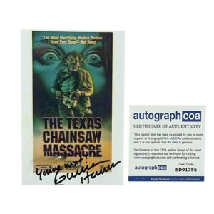 Gunnar Hansen Signed Leatherface Photo Texas Chainsaw Massacre