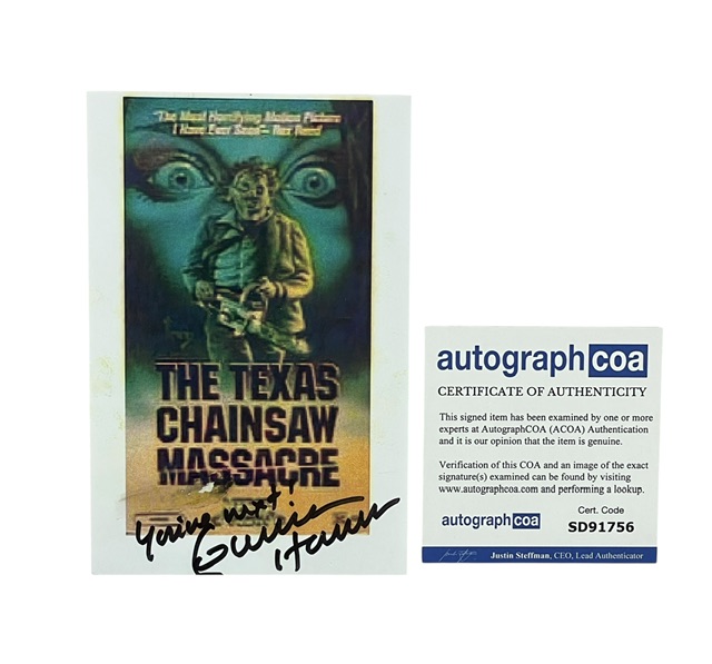 Gunnar Hansen Signed Leatherface Photo Texas Chainsaw Massacre