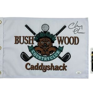 Chevy Chase Signed Caddyshack Prop Bushwood Country Club Flag