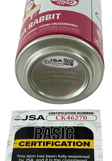 Who Framed Roger Rabbit Gary K. Wolf Signed Jessica Rabbit Funko Pop Soda Figure - Image 3