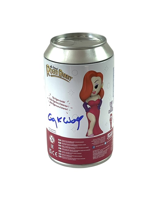 Who Framed Roger Rabbit Gary K. Wolf Signed Jessica Rabbit Funko Pop Soda Figure