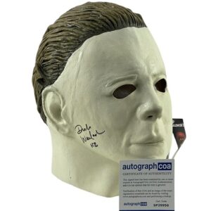 Halloween II Michael Myers Dick Warlock Signed Trick or Treat Studios Mask COA