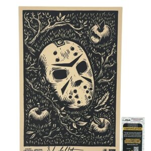 Schuyler White Signed Jason Voorhees SDCC Poster Friday the 13th
