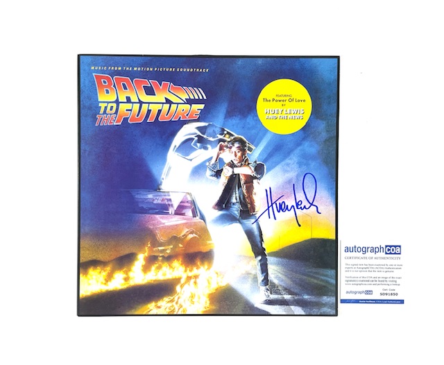 Back To The Future Huey Lewis Signed Movie Soundtrack Album ACOA