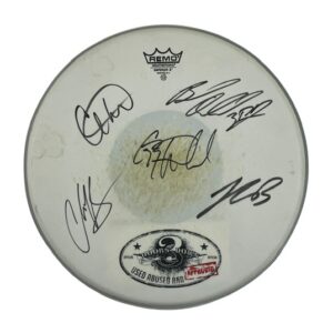 3 Doors Down Band Signed 14” Drumhead Brad Arnold COA