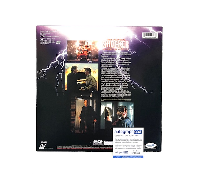Shocker Autographed LaserDisc Mitch Pileggi Horace Parker - Image 2