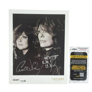 Heart Autographed Promo 8x10 Photo Ann & Nancy Wilson JSA