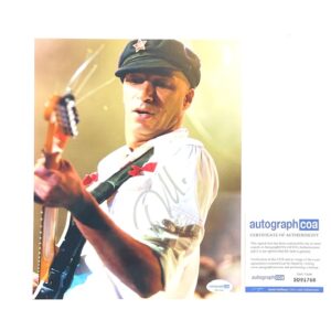 Tom Morello Signed 8x10 Photo ACOA Rage Against The Machine Audioslave