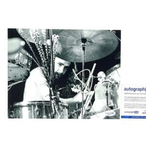 Black Sabbath Bill Ward Autographed 8x10 Photo Live Shot ACOA