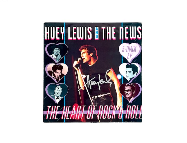 Huey Lewis and the News Autographed Power of Love 12” Vinyl Record