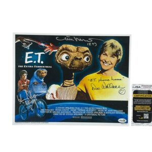 E.T. The Extra Terrestrial Cast Signed Autographed 11x14 Photo
