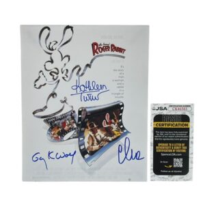 Who Framed Roger Rabbit Signed Photo Kathleen Turner Gary Wolf Charles Fleischer