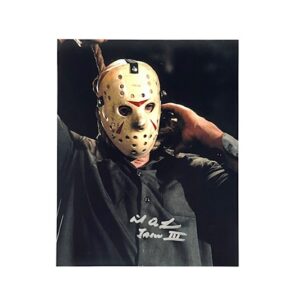 Mike DeLuna Signed Jason Voorhees Photo Friday The 13th 3 De Luna