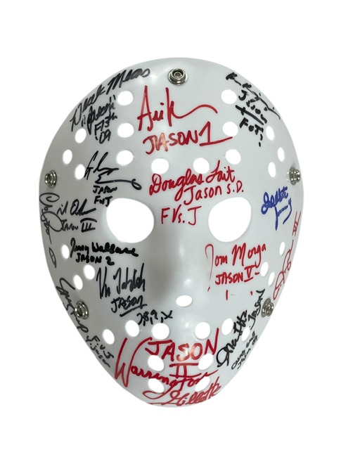 Jason Voorhees Signed Prop Mask By 16 Jasons Friday The 13th JSA