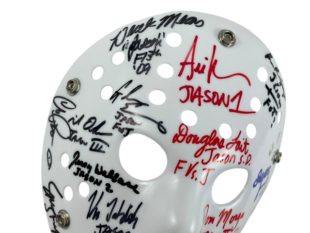 Jason Voorhees Signed Prop Mask By 16 Jasons Friday The 13th JSA - Image 2