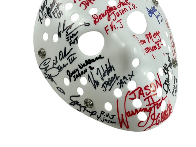 Jason Voorhees Signed Prop Mask By 16 Jasons Friday The 13th JSA - Image 3