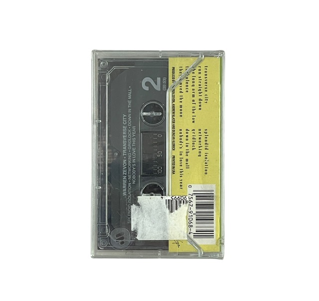 Warren Zevon Transverse City Cassette Tape Virgin 91068-4 Sealed - Image 2