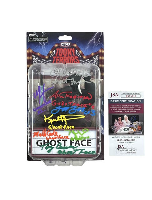 Scream Ghostface Toony Terrors Autographed Action Figure Signed 8 Cast Members