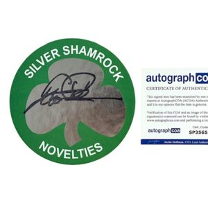 Tom Atkins Signed Halloween III Season of the Witch Silver Shamrock Coaster