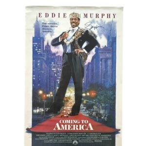 Coming To America Rare Eddie Murphy Signed 1-Sheet Movie Poster