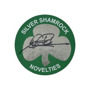 Tom Atkins Signed Halloween III Season of the Witch Silver Shamrock Coaster