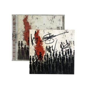 Three Days Grace Band Signed Photo Card + Alienation CD ACOA
