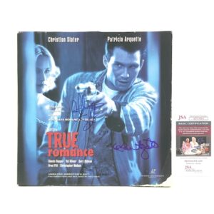 True Romance Patricia Arquette and Christian Slater Autographed Laserdisc