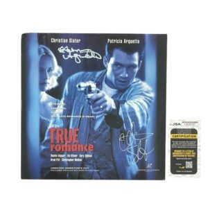 True Romance Patricia Arquette and Christian Slater Signed Laserdisc