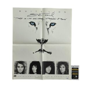 White Lion Mike Tramp Autographed Pride 1987 Promo Poster