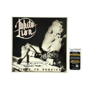 White Lion Mike Tramp Signed Fight To Survive Vintage Press Vinyl