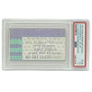 Guns N’ Roses Metallica Giants Stadium 1992 PSA Slabbed Ticket Stub