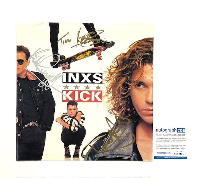 INXS Autographed 12x12 Poster Michael Hutchence ACOA Certified