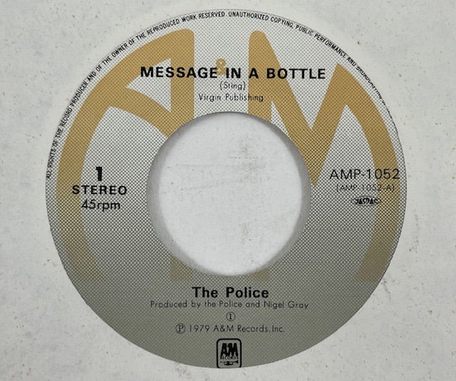The Police Japanese 7” Vinyl Record Message In A Bottle - Image 3