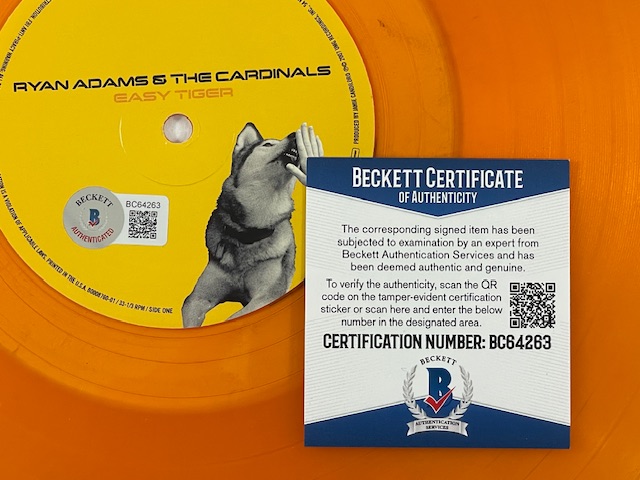 Ryan Adams Autographed Easy Tiger Limited Edition Orange Vinyl - Image 3