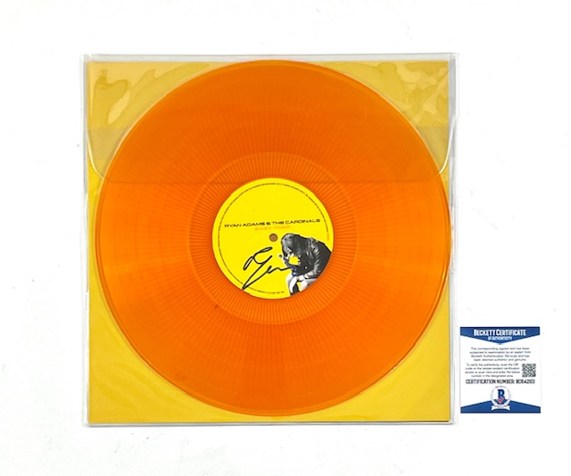 Ryan Adams Autographed Easy Tiger Limited Edition Orange Vinyl - Image 2