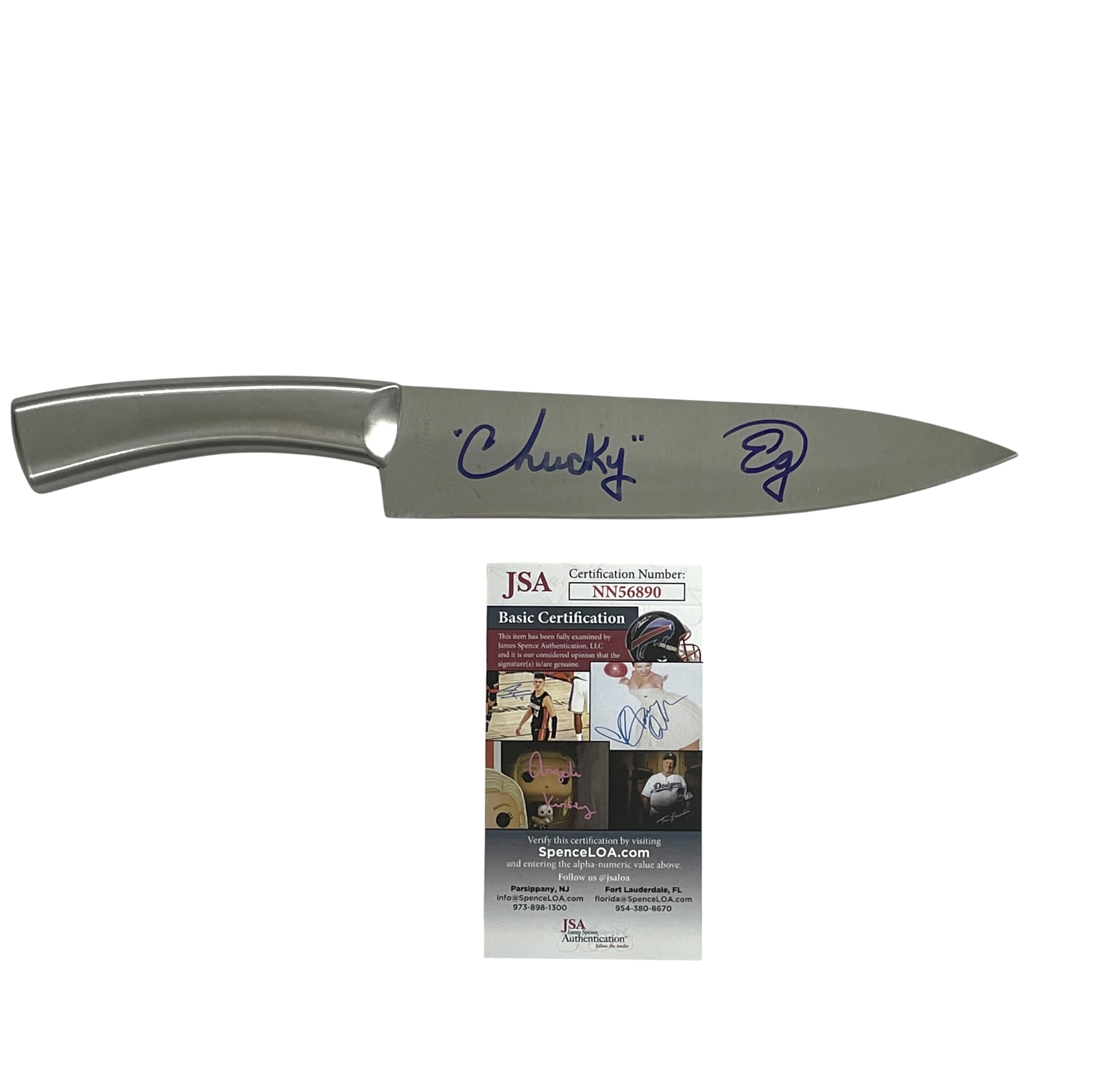 Child's Play Chucky Ed Gale Signed Butcher Knife Horror Movie WOW
