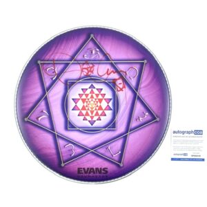 Danny Carey Of Tool Hand Signed 14-Inch Drumhead – ACOA Certified
