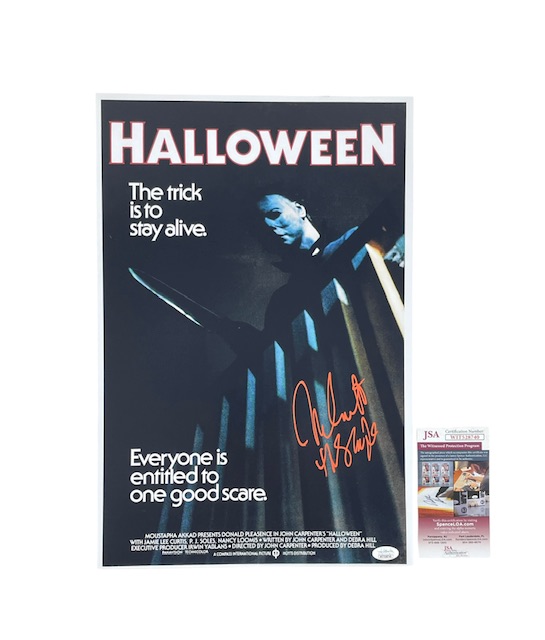 Halloween Nick Castle Autographed OG Michael Myers 12x18 Horror Movie Poster