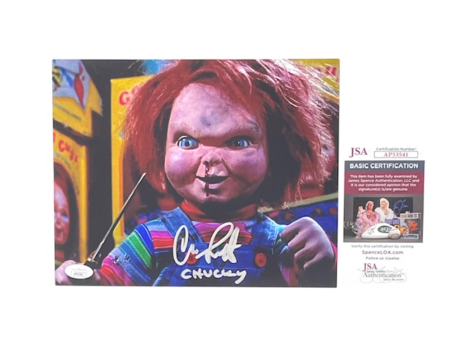 Chucky Child's Play Christopher Swift Signed Horror Photo Painter